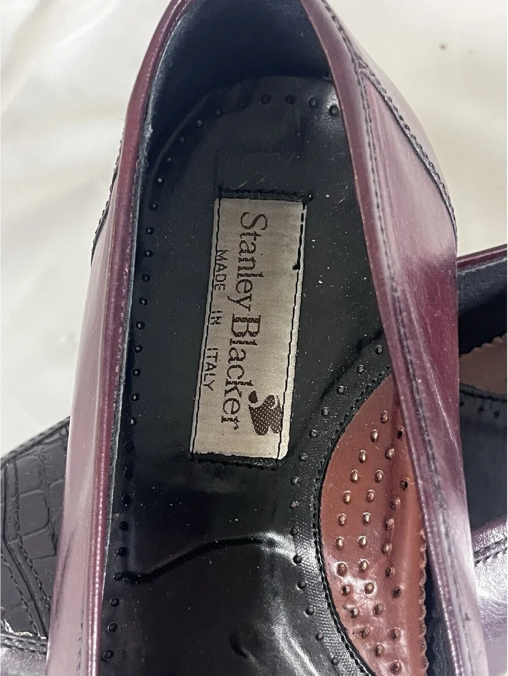Stanley Blacker Burgundy Leather Tassel Loafers 10M